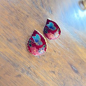 Vintage enamel earrings
